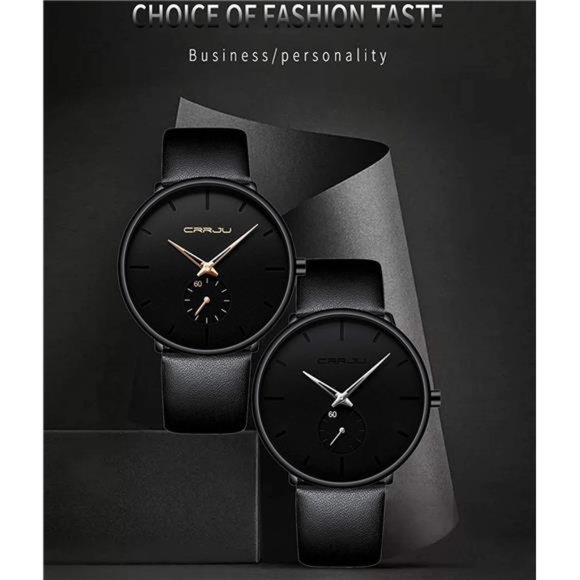 Mens Watches Ultra-Thin Minimalist Waterproof-Fashion Wrist Watch for Men Unisex - Picture 7 of 7